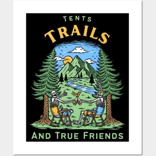 Camping Buddies - Tents, Trails, and True Friends Posters and Art